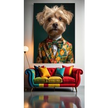 Janti Köpek V1 Ev Duvar Salon Güzellik Salonu Ofis Dükkan Dekarasyon Kanvas Tablo