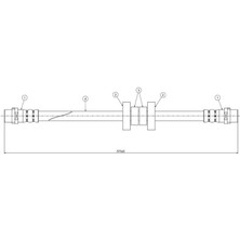 Cavo C800114B - Ön Fren Hortumu Transporter T4 96