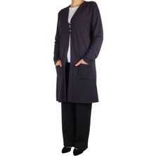 Kadın Önü Üç Düğmeli Mevsimlik Cepli Hırka