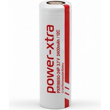 Kırmızı Gri Şarjlı Batarya Pil 3.6V 2400MAH Li-Ion Uzun Ömürlü Yüksek Kapasite Şarj Edilir PX18650