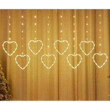 Kalpli Perde LED Işıklar, Sevgililer Günü Romantik LED Aydınlatma