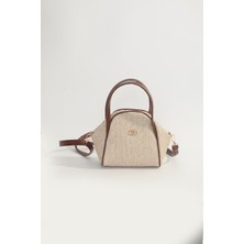 Armoni Hasır Mini El ve Omuz Çantası