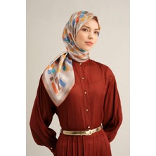 Armine 2025 Yaz Sezonu %100 Twill Ipek Eşarp 9341D 02