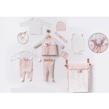 Çiçek Aksesuarlı Dantelli Kutusuz Hastane Çıkışı Bebe 10' Lu Set