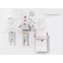 Çiçek Aksesuarlı Dantelli Kutusuz Hastane Çıkışı Bebe 10' Lu Set