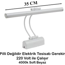 Flüt Aplik 35 cm LED Duvar Lambası 4000K Soft Beyaz