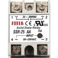 Fotek SSR-25AA ,1-FAZ/380V/25A 80V..250VAC Ssr