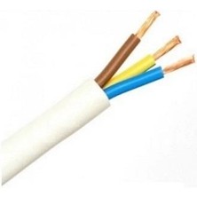 3x2,5 Mm2 Ttr H05W-F Beyaz Kablo Öznur