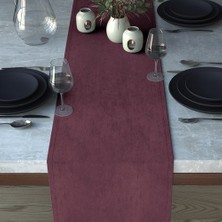 Demor Home Kadife Dokulu Lavanta Pembesi Runner