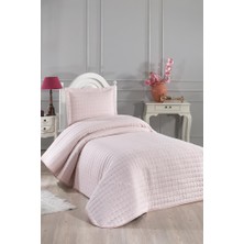 Dublin Tek Kişilik Kapitoneli Yatak Örtüsü Pudra