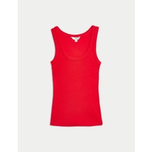 Marks & Spencer Pamuk Karışımlı Ribana Slim Fit Atlet