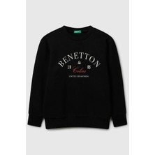 United Colors Of Benetton Erkek Çocuk 3J68C10PZ-25K  Sweatshirt Siyah