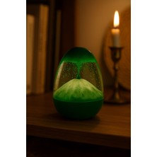 Ofisinize Masaüstü Dekorasyonu Yeşil Kum Saati Volkan Patlaması Efekti ev Ofis Masa Üstü Hediyelik