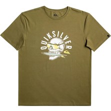 Merrell Quiksilver Qsrockinskull Erkek Yeşil Tişört