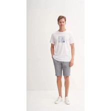 Cazador Slim Fit Bisiklet Yaka Pamuklu Desenli Tişört 4041
