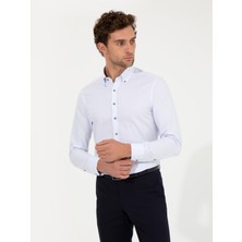 Cacharel Erkek Açık Mavi Slim Fit Uzun Kollu Gömlek 50250841-VR003