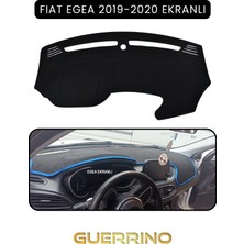 Fıat Egea 2019-2024 Modellerine Uygun Ekranlıtorpido Koruma Halısı Siyah Kenar