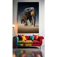Özkacar Group Mekanik Fil V1 Ev Duvar Salon Güzellik Salonu Ofis Dükkan Dekarasyon Kanvas Tablo