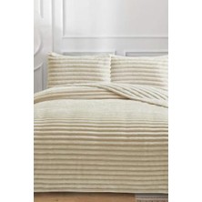 Eterna Peluş Tek Kişilik 180X240 cm Yatak Örtüsü Bej