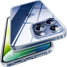 Iphone 14 Pro Uyumlu Sararmaz Hoparlör Toz Korumalı Sert Şeffaf Kılıf