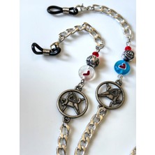 Thinblack Aksesuar Oğlak Burcu Nikel Rengi  Gözlük Zinciri