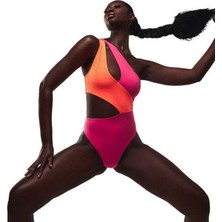 Deep Beach Renk Bloklu Cut Out Mayo DB200786M