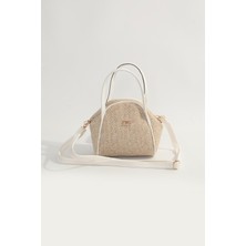 Armoni Hasır Mini El ve Omuz Çantası