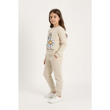 Papatya Motif Kız Çocuk Eşofman MNK0620