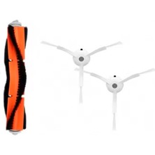 Asgard Grup Xiaomi Vacuum Cleaner Global (SDJQR02RR) Uyumlu 1 Adet Ana Fırça 2 Adet Beyaz Yan Fırça