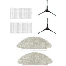 Asgard Grup Viomi V5 Uyumlu 2 Adet Yan Fırça 2 Adet Filtre 2 Adet Mop