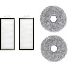 Asgard Grup Roborock Qrevo S - Pro - Maxv Uyumlu 2 Adet Filtre 2 Adet Mop