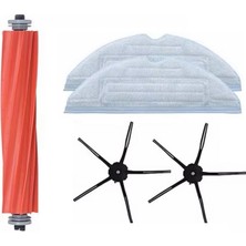 Asgard Grup Roborock S7 Max Ultra Uyumlu 1 Adet Ana Fırça 2 Adet Siyah Yan Fırça 2 Adet Mop