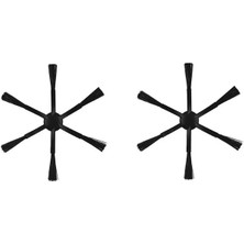 Asgard Grup Vestel V-Bot Pro S Uyumlu 2 Adet 6 Kollu Siyah Yan Fırça