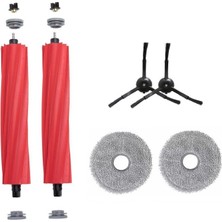 Asgard Grup Roborock Qrevo Uyumlu 2 Adet Ana Fırça 2 Adet Yan Fırça 2 Adet Mop