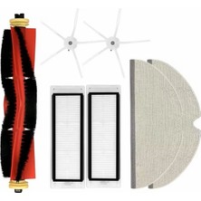 Asgard Grup Roborock S5 Max Uyumlu 1 Adet Ana Fırça 2 Adet Filtre 2 Adet Beyaz Yan Fırça 2 Adet Mop