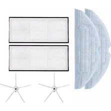 Asgard Grup Roborock S7 Pro Ultra Uyumlu 2 Adet Filtre 2 Adet Beyaz Yan Fırça 2 Adet Mop