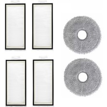 Asgard Grup Roborock Qrevo S - Pro - Maxv Uyumlu 4 Adet Filtre 2 Adet Mop