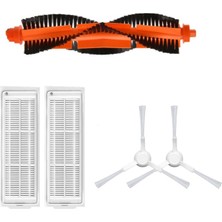 Asgard Grup Xiaomi Mop 2s Uyumlu 1 Adet Ana Fırça 2 Adet Filtre 2 Adet Beyaz Yan Fırça