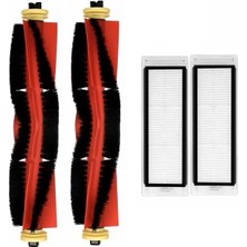 Asgard Grup Roborock S6 Uyumlu 2 Adet Ana Fırça 2 Adet Filtre