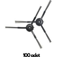 Asgard Grup Roidmi Eve- Eve Plus Uyumlu 200 Adet (100 Paket) Yan Fırça Siyah