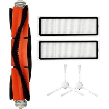 Asgard Grup Vestel V-Bot Pro B Uyumlu 1 Adet Ana Fırça 2 Adet Filtre 2 Adet Beyaz Yan Fırça