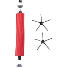 Asgard Grup Roborock Q7 Max+ Uyumlu 1 Adet Ana Fırça  2 Adet Siyah Yan Fırça