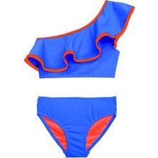 Saks Turuncu Biyeli Kız Çocuk Bikini Takım Db200621bt