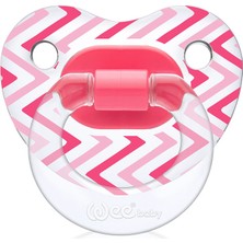 Wee Baby Şeffaf Desenli Damaklı Emzik No:1 Pembe 0-6 Ay
