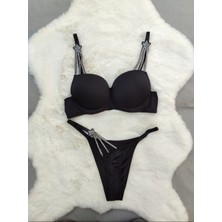 Love Angels Kadın Taşlı Dolgulu Destekli Sütyen Külot Takım Konforlu Tasarım ve Yumuşak Kumaş