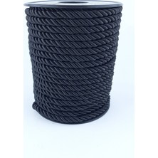 Siyah Kordon İp 6 mm 25 mt