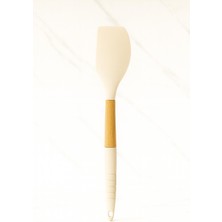 Isıya Dayanıklı Yanmaz Yapışmaz Bambu Saplı Silikon Servislik (1ADET Gönderilecektir)