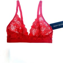 Deep Secret YILBAŞI KIRMIZI SIRTI TÜL DETAYLI BRALET DS200451BR