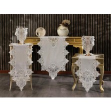 Çeyiz Diyarı Hüma Keten 5 Parça Salon Takımı Gri