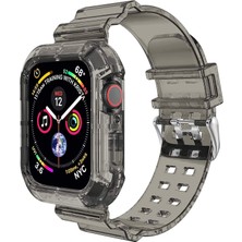 Watch Series 3 38MM Için Kordon Transparent Clear Band Siyah